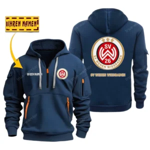 SV Wehen Wiesbaden Bundesliga Hoodie Half Zipper SPO048036, Gift For Fan SV Wehen Wiesbaden - Navy