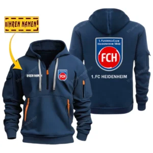 FC Heidenheim Bundesliga Hoodie Half Zipper SPO048038, Gift For Fan FC Heidenheim - Navy