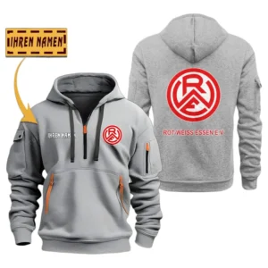 Rot-Weiss Essen Bundesliga Hoodie Half Zipper SPO048039, Gift For Fan Rot-Weiss Essen - Gray