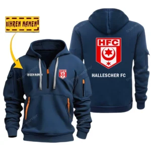 Hallescher FC Bundesliga Hoodie Half Zipper SPO048040, Gift For Fan Hallescher FC - Navy