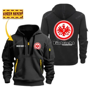 Eintracht Frankfurt Bundesliga Hoodie Half Zipper SPO048045, Gift For Fan Eintracht Frankfurt - Black