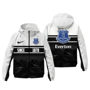Everton EPL Windbreaker Jacket SPO0720008, Gift For Fan Everton - White