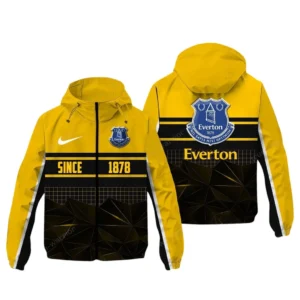 Everton EPL Windbreaker Jacket SPO0720008, Gift For Fan Everton - Yellow
