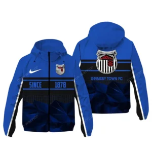 Grimsby Town  EPL Windbreaker Jacket SPO0720010, Gift For Fan Grimsby Town  - Blue