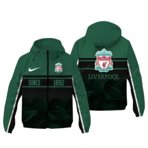 Liverpool EPL Windbreaker Jacket SPO0720013, Gift For Fan Liverpool - Green