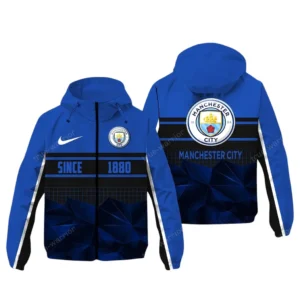 Manchester City EPL Windbreaker Jacket SPO0720014, Gift For Fan Manchester City - Blue