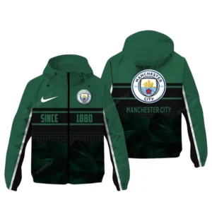 Manchester City EPL Windbreaker Jacket SPO0720014, Gift For Fan Manchester City - Green