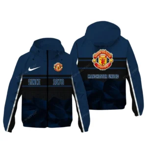 Manchester United EPL Windbreaker Jacket SPO0720015, Gift For Fan Manchester United - Navy
