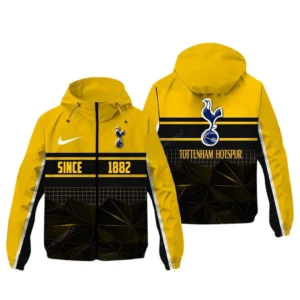 Tottenham Hotspur EPL Windbreaker Jacket SPO0720019, Gift For Fan Tottenham Hotspur - Yellow