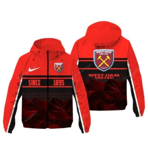 West Ham United EPL Windbreaker Jacket SPO0720020, Gift For Fan West Ham United - Red