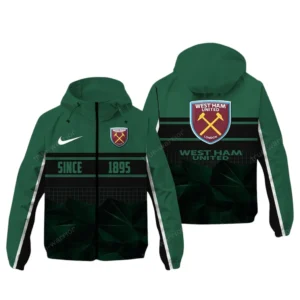 West Ham United EPL Windbreaker Jacket SPO0720020, Gift For Fan West Ham United - Green