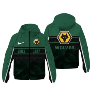 Wolverhampton Wanderers EPL Windbreaker Jacket SPO0720021, Gift For Fan Wolverhampton Wanderers - Green