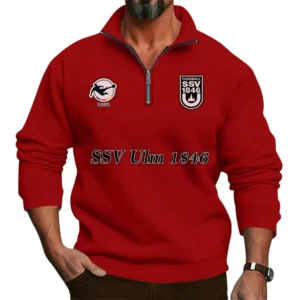 SSV Ulm 1846 Bundesliga Half Zip Stand up Collar Hoodie SPO1016048, Gift For Fan SSV Ulm 1846 - Red