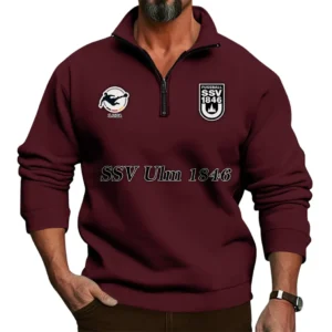 SSV Ulm 1846 Bundesliga Half Zip Stand up Collar Hoodie SPO1016048, Gift For Fan SSV Ulm 1846 - Burgundy