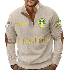Leeds United EPL Casual Jacket SPO1020001, Gift For Fan Leeds United - Khaki