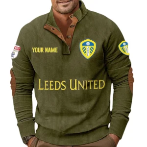Leeds United EPL Casual Jacket SPO1020001, Gift For Fan Leeds United - Army Green