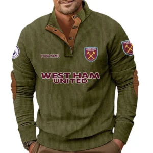 West Ham United EPL Casual Jacket SPO1020017, Gift For Fan West Ham United - Army Green