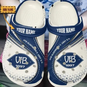 VfB Oldenburg Bundesliga Crocs SPO108040, Gift For Fan VfB Oldenburg - White