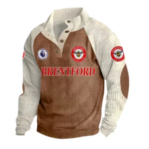 Brentford EPL Casual Jacket SPO1120005, Gift For Fan Brentford - Brown+Beige