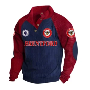 Brentford EPL Casual Jacket SPO1120005, Gift For Fan Brentford - Navy+Burgundy