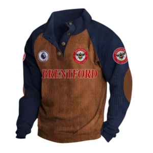 Brentford EPL Casual Jacket SPO1120005, Gift For Fan Brentford - Brown+Blue