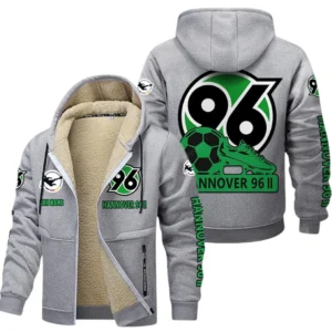 Hannover 96 Bundesliga Lamb Flecee Coat SPO116002, Gift For Fan Hannover 96 - Light Gray