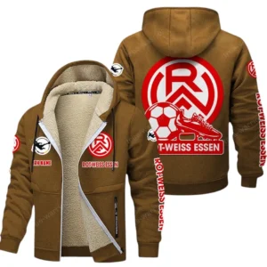 Rot-Weiss Essen Bundesliga Lamb Flecee Coat SPO116003, Gift For Fan Rot-Weiss Essen - Brown