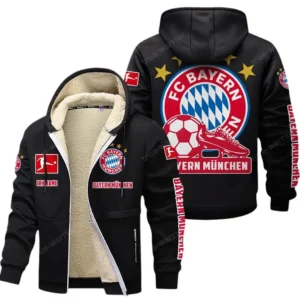 Bayern Munich Bundesliga Lamb Flecee Coat SPO116007, Gift For Fan Bayern Munich - Black