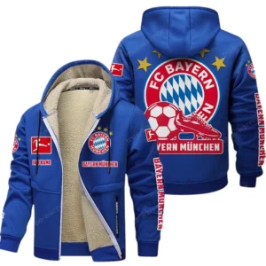 Bayern Munich Bundesliga Lamb Flecee Coat SPO116007, Gift For Fan Bayern Munich - Blue