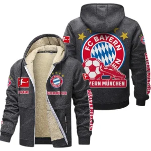 Bayern Munich Bundesliga Lamb Flecee Coat SPO116007, Gift For Fan Bayern Munich - Dark Gray
