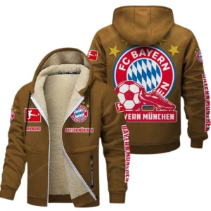 Bayern Munich Bundesliga Lamb Flecee Coat SPO116007, Gift For Fan Bayern Munich - Brown
