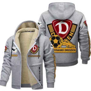 SG Dynamo Dresden Bundesliga Lamb Flecee Coat SPO116008, Gift For Fan SG Dynamo Dresden - Light Gray