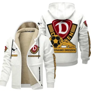 SG Dynamo Dresden Bundesliga Lamb Flecee Coat SPO116008, Gift For Fan SG Dynamo Dresden - White