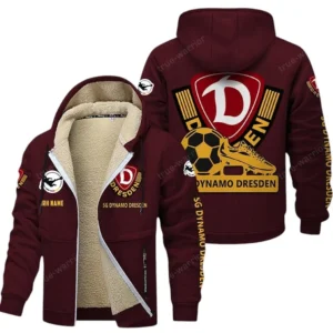 SG Dynamo Dresden Bundesliga Lamb Flecee Coat SPO116008, Gift For Fan SG Dynamo Dresden - Burgundy