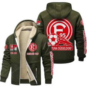 Fortuna Dusseldorf Bundesliga Lamb Flecee Coat SPO116009, Gift For Fan Fortuna Dusseldorf - Army Green