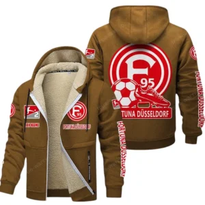 Fortuna Dusseldorf Bundesliga Lamb Flecee Coat SPO116009, Gift For Fan Fortuna Dusseldorf - Brown