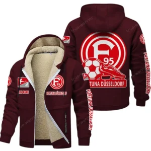 Fortuna Dusseldorf Bundesliga Lamb Flecee Coat SPO116009, Gift For Fan Fortuna Dusseldorf - Burgundy