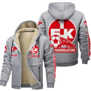 1. FC Kaiserslautern Bundesliga Lamb Flecee Coat SPO116011, Gift For Fan 1. FC Kaiserslautern - Light Gray
