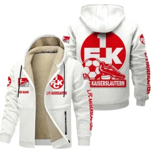 1. FC Kaiserslautern Bundesliga Lamb Flecee Coat SPO116011, Gift For Fan 1. FC Kaiserslautern - White