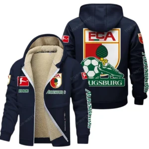 FC Augsburg Bundesliga Lamb Flecee Coat SPO116012, Gift For Fan FC Augsburg - Navy