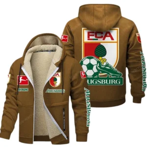 FC Augsburg Bundesliga Lamb Flecee Coat SPO116012, Gift For Fan FC Augsburg - Brown