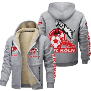 FC Koln Bundesliga Lamb Flecee Coat SPO116013, Gift For Fan FC Koln - Light Gray