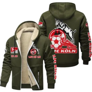 FC Koln Bundesliga Lamb Flecee Coat SPO116013, Gift For Fan FC Koln - Army Green