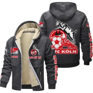 FC Koln Bundesliga Lamb Flecee Coat SPO116013, Gift For Fan FC Koln - Dark Gray