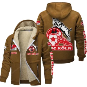 FC Koln Bundesliga Lamb Flecee Coat SPO116013, Gift For Fan FC Koln - Brown