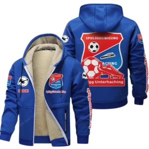 SpVgg Unterhaching Bundesliga Lamb Flecee Coat SPO116014, Gift For Fan SpVgg Unterhaching - Blue
