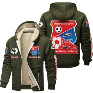 SpVgg Unterhaching Bundesliga Lamb Flecee Coat SPO116014, Gift For Fan SpVgg Unterhaching - Army Green