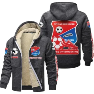 SpVgg Unterhaching Bundesliga Lamb Flecee Coat SPO116014, Gift For Fan SpVgg Unterhaching - Dark Gray
