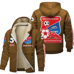 SpVgg Unterhaching Bundesliga Lamb Flecee Coat SPO116014, Gift For Fan SpVgg Unterhaching - Brown