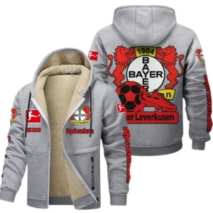 Bayer Leverkusen Bundesliga Lamb Flecee Coat SPO116015, Gift For Fan Bayer Leverkusen - Light Gray